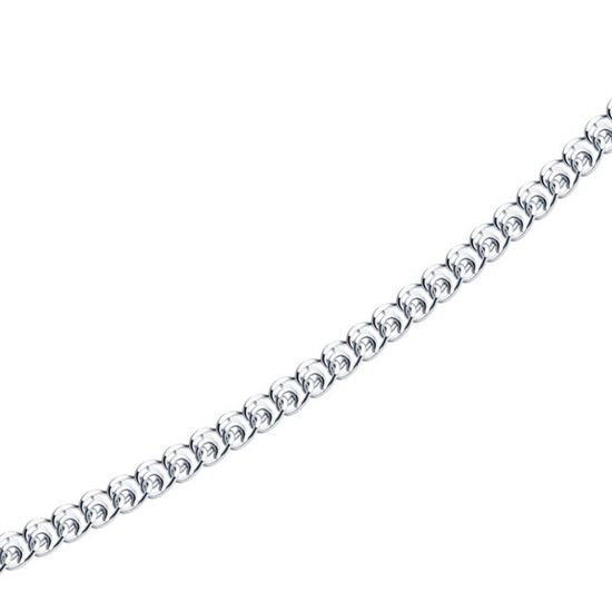 Срібний ланцюжок плетіння лав родоване SLD030, 40, 1.90