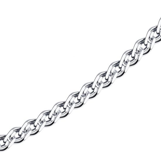 Серебряная цепочка плетение мона лиза родированное SND060, 50, 7.90