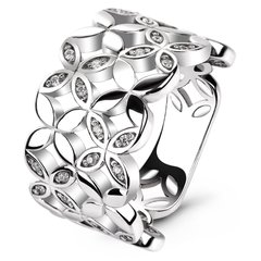Серебряное кольцо с фианитами К1191, 16.5, 51.5, 6.32