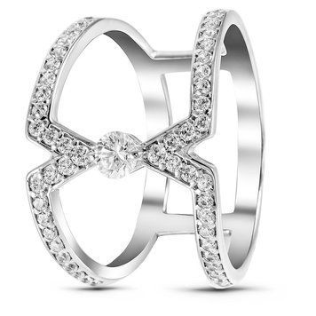 Серебряное кольцо с фианитами ФК302, 16.5, 51.5, 3.17