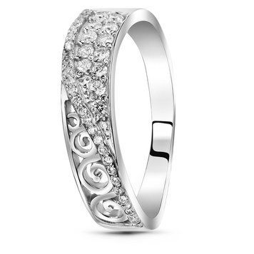 Серебряное кольцо с фианитами ФК234, 16, 50.3, 2.37