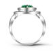 Серебряное кольцо с изумрудом нано Аврора, 2.95