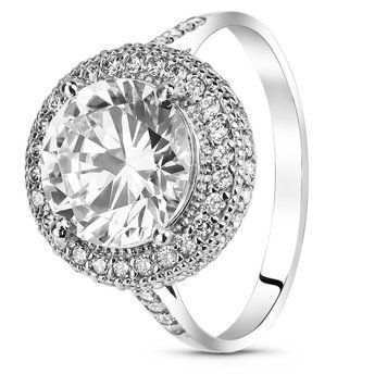 Серебряное кольцо с фианитами Женева, 16, 50.3, 4.30