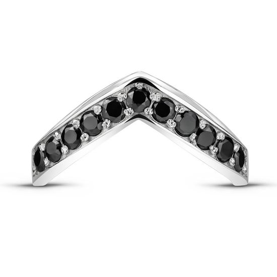 Серебряное кольцо с черным фианитом Ruvas fashion, 3.06