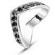 Серебряное кольцо с черным фианитом Ruvas fashion, 16, 50.3, 3.06