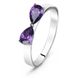 Серебряное кольцо с фиолетовым фианитом К1182ЦАМ, 16.5, 51.5, 1.80
