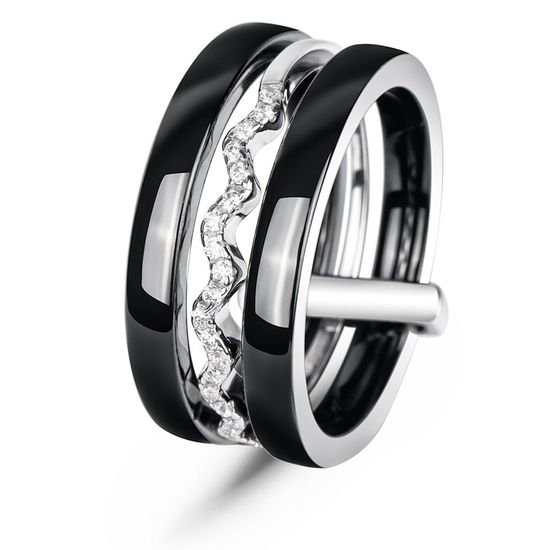 Серебряное кольцо с керамикой и фианитами Ливерпуль, 16, 50.3, 6.27