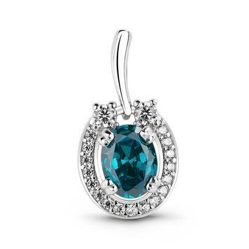 Srebrny wisiorek z topazem london blu Bella, 1.83