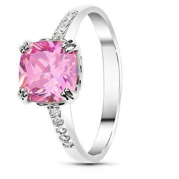 Серебряное кольцо с розовым фианитом Мадонна, 16, 50.3, 3.35
