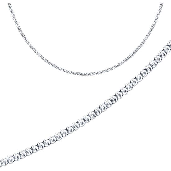 Серебряная цепочка плетение лав родированное SLD030, 40, 1.90