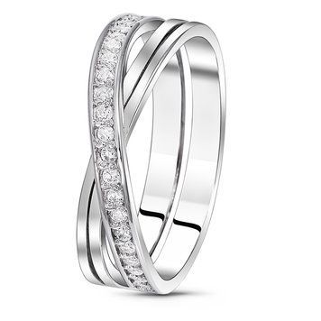 Серебряное кольцо с фианитами ФК319ЦБ, 16, 50.3, 3.14