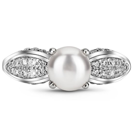 Srebrny pierścionek z perłami Manhattanu, 3.50