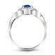 Серебряное кольцо с сапфиром нано Винтаж, 3.56