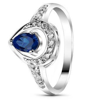 Кольцо серебряное с синим фианитом Амели, 16, 50.3, 2.30