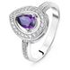 Серебряное кольцо с фиолетовым фианитом Анфиса, 17, 52.8, 3.55