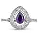 Серебряное кольцо с фиолетовым фианитом Анфиса, 3.55