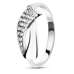 Серебряное кольцо с фианитами ФК172, 16, 50.3, 2.20