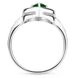 Серебряное кольцо с изумрудом нано Анфиса, 15.5, 47.8, 3.49
