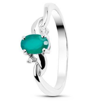 Серебряное кольцо с агатом Анабель ПДК103АГ 16р.