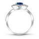 Серебряное кольцо с сапфиром нано Камелия, 2.64