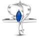 Серебряное кольцо с синим фианитом Вуаль, 17.5, 54.5, 1.50
