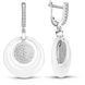 Срібні сережки-підвіски з керамікою Альфа, 9.89