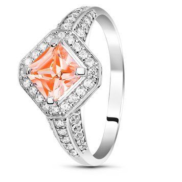 Серебряное кольцо с фианитом шампань Сальвадор, 16, 50.3, 2.20