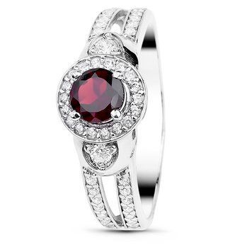 Серебряное кольцо с гранатом Кира ПДК77Г 16р.