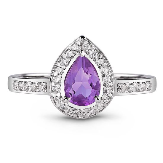 Серебряное кольцо с фиолетовым фианитом Карина, 2.34