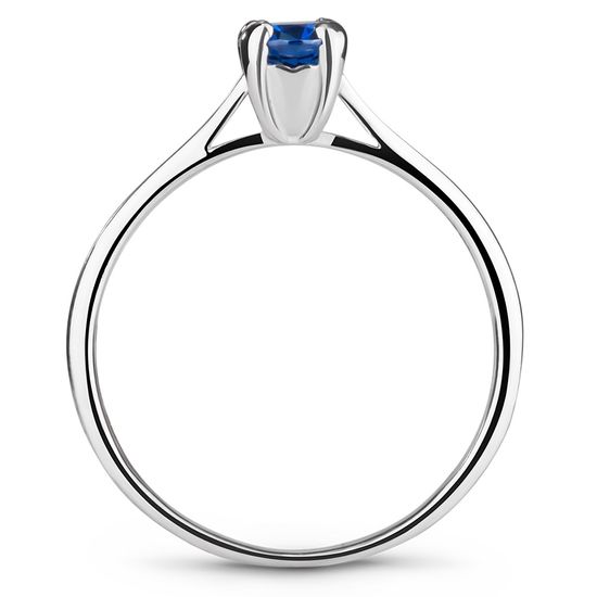 Серебряное кольцо с сапфиром нано Горох, 17, 52.8, 1.36