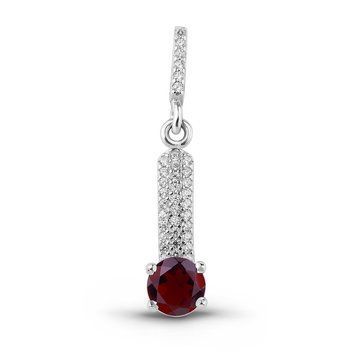 Серебряная подвеска с гранатом Солнце, 1.25