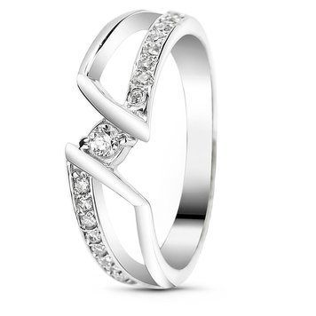 Серебряное кольцо с фианитами Гармония, 16, 50.3, 2.17