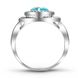 Серебряное кольцо с аквамарином нано Аврора, 2.95