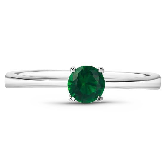 Серебряное кольцо с изумрудом нано Алиси, 16.5, 51.5, 1.57
