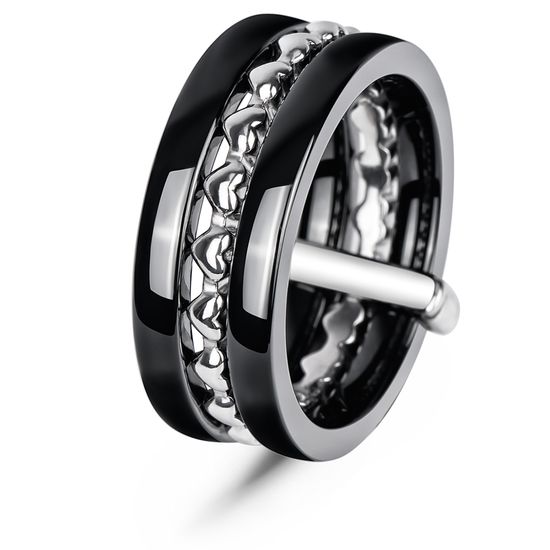 Серебряное кольцо с керамикой Лион, 18.5, 57.8, 6.75