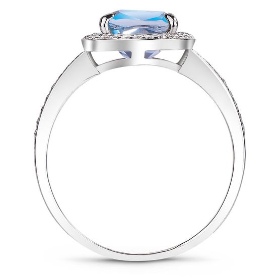 Серебряное кольцо с топазом Кристалл, 16, 50.3, 2.25