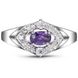 Серебряное кольцо с фиолетовым фианитом Виконт, 2.51
