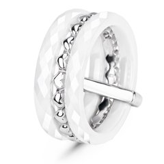 Серебряное кольцо с керамикой Тулуза, 18, 56.6, 6.82