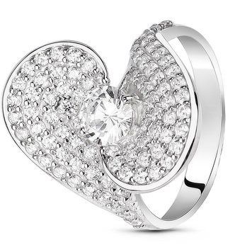Серебряное кольцо с фианитами ФК087, 17.5, 54.5, 5.45