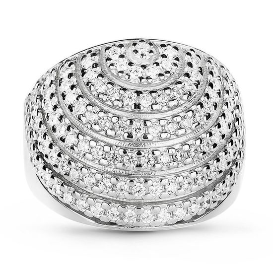 Серебряное кольцо с фианитами ФК163, 15.5, 47.8, 6.53