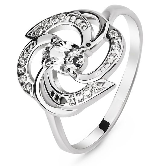 Серебряное кольцо с фианитами Мария, 2.80