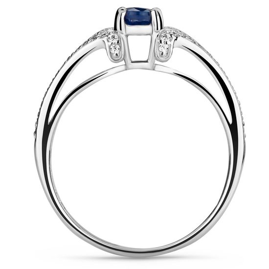 Серебряное кольцо с сапфиром Альпина, 2.34