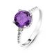 Серебряное кольцо с фиолетовым фианитом Натали, 16, 50.3, 2.20