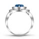 Серебряное кольцо с сапфиром нано Аврора, 16.5, 51.5, 2.95
