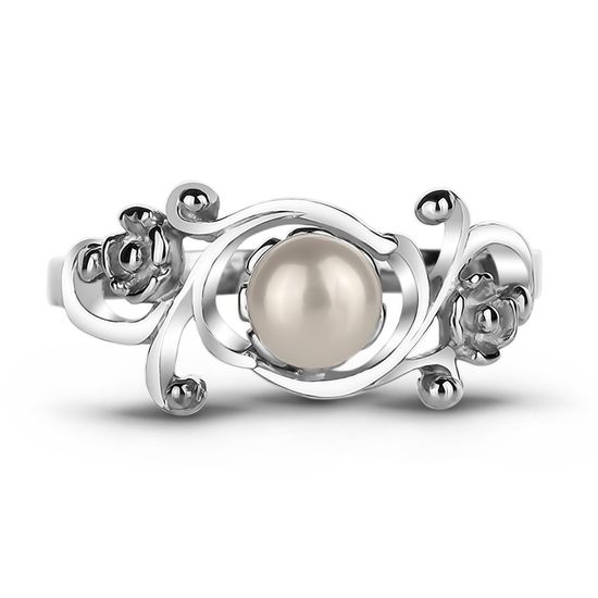 Srebrny pierścionek z perłami Ireniusz, 16, 50.3, 2.18