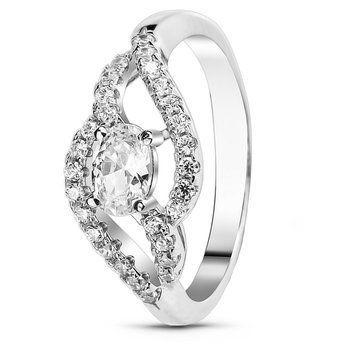 Серебряное кольцо с фианитами Моника, 16, 50.3, 2.60