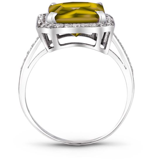 Srebrny pierścionek z czarną cyrkonią oliwin Bajkał, 5.28