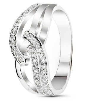 Серебряное кольцо с фианитами ФК197, 16, 50.3, 3.45