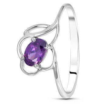 Серебряное кольцо с фиолетовым фианитом Фиалка, 16, 50.3, 1.30