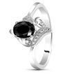 Серебряное кольцо с черным фианитом Амина, 16, 50.3, 2.59